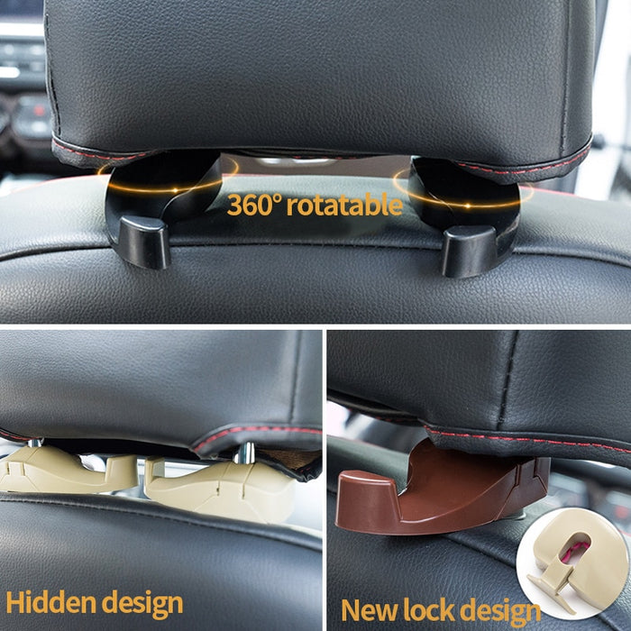 Car Vehicle Back Seat Hidden Hook (2Pcs)