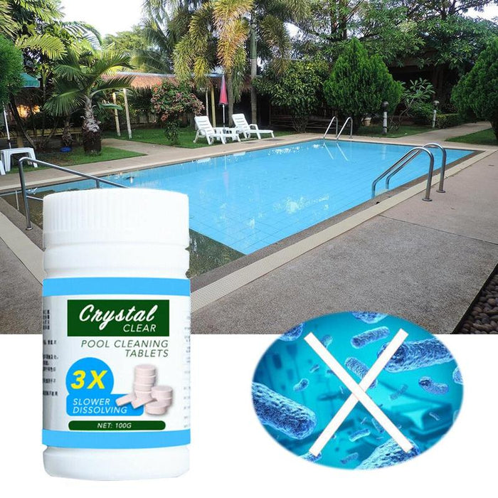 100Pcs Pool Cleaning Tablet Effectively Purify Water Crystal Clear